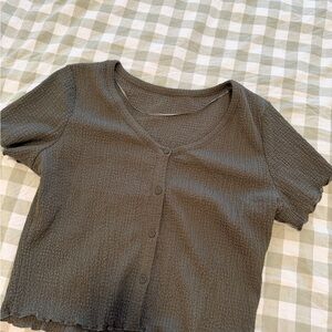 Olive Button-Down Shirt